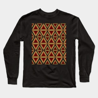 Geometric triangle Seamless Pattern Long Sleeve T-Shirt